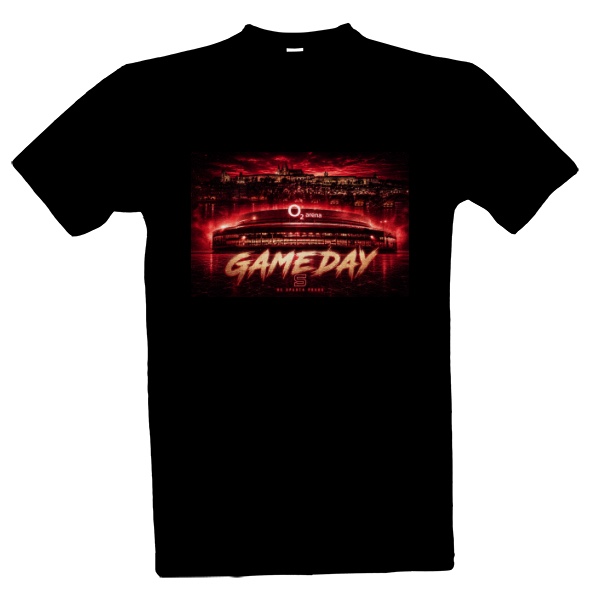 Tričko s potiskem GAMEDAY Panorama O2 red