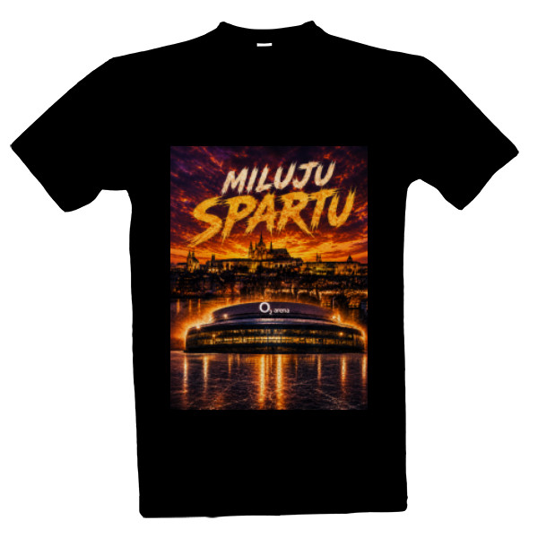 Tričko s potiskem Miluju Spartu Praha O2 Arena yellow
